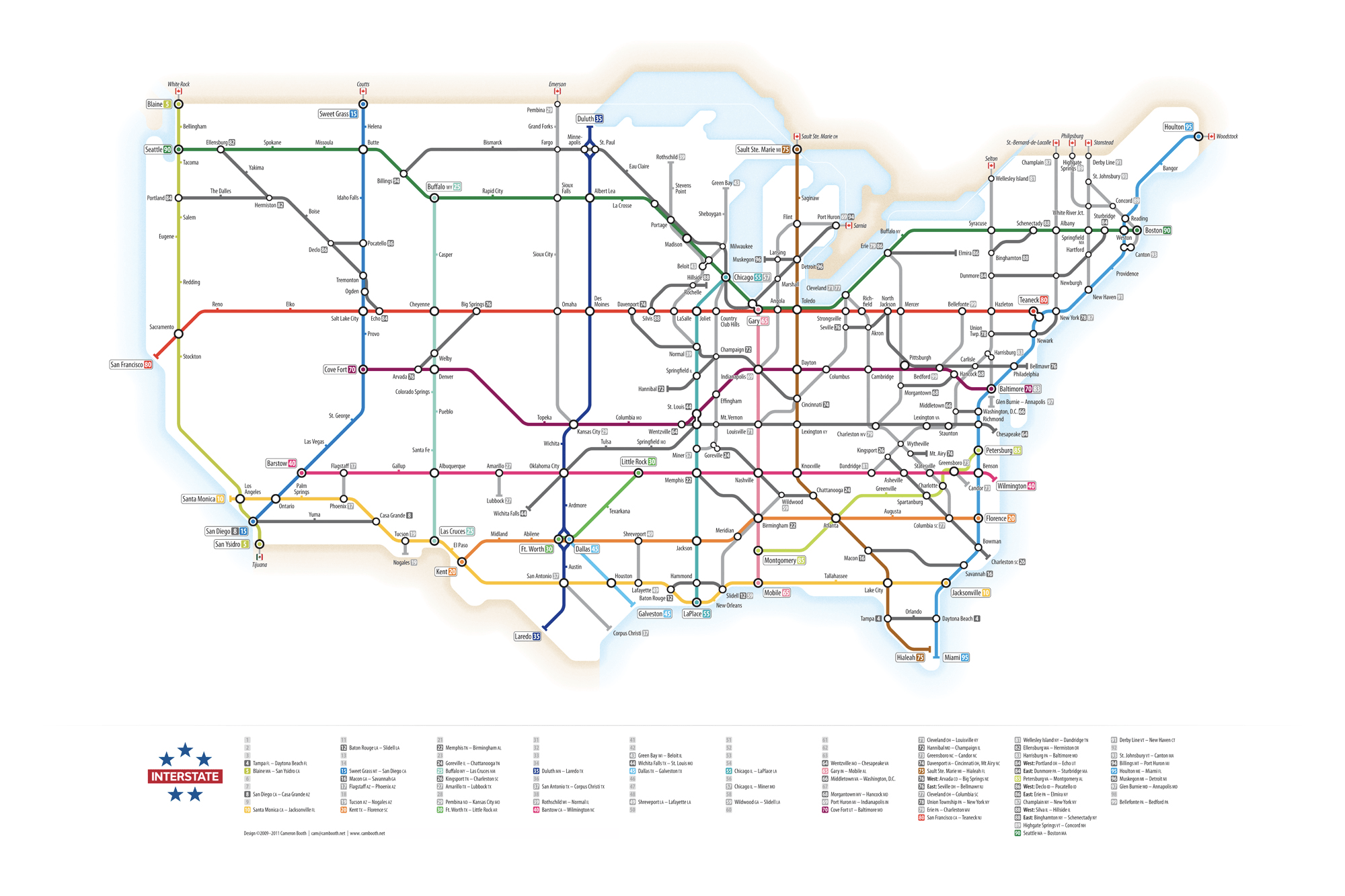 《把美国洲际公路系统类比为地铁》