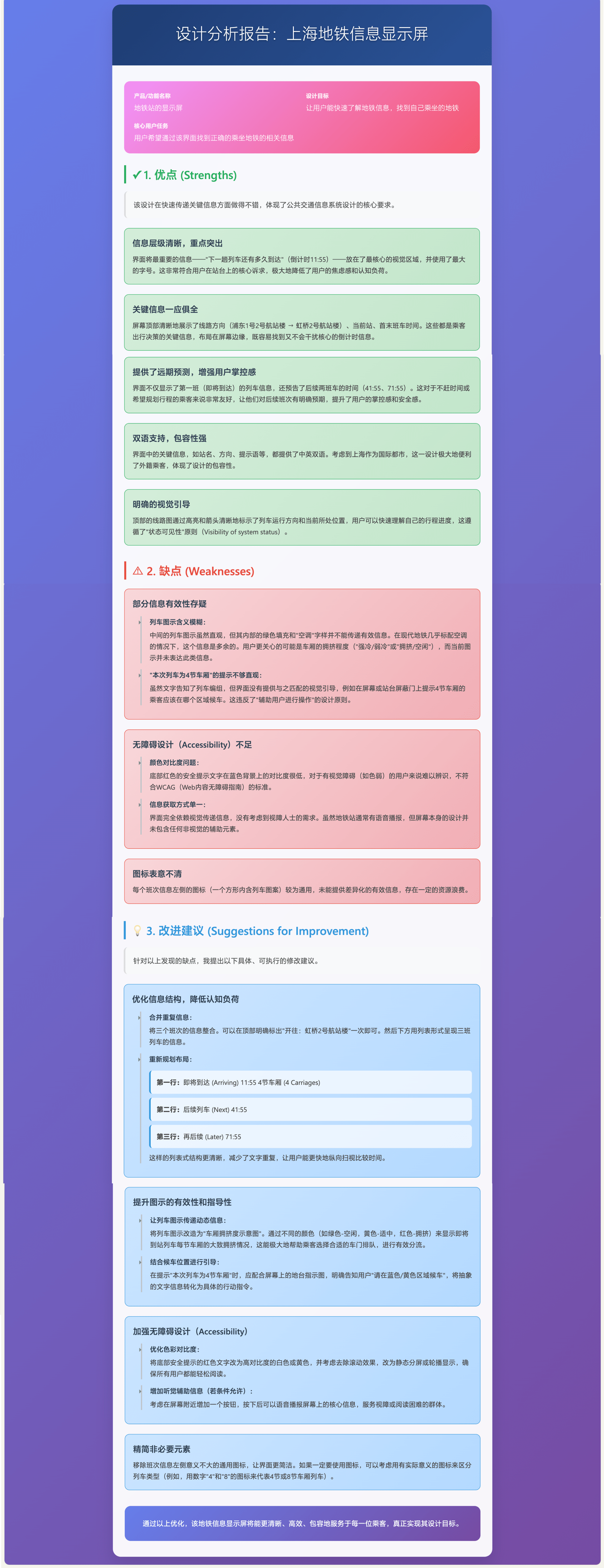 为了让AI生成的设计分析报告可读性更好，我用Claude润色了一下样式