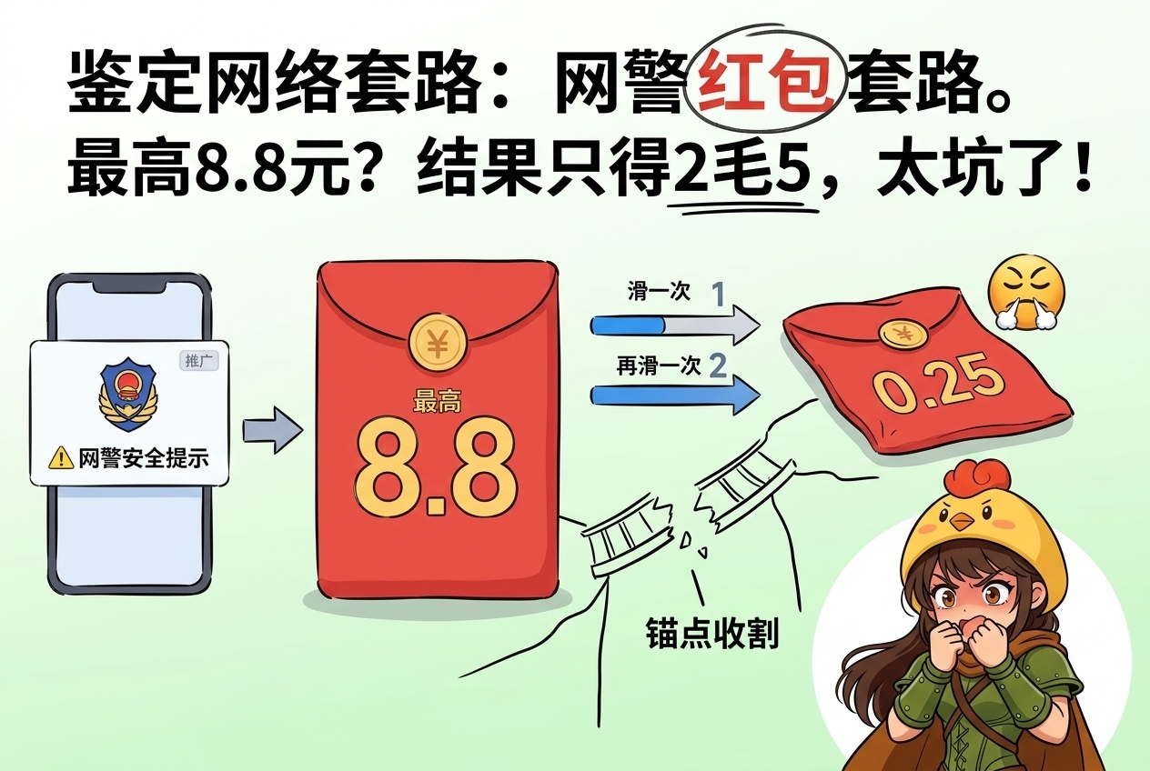 鉴定网络套路2：为了让我划2下屏幕，大厂竟然把「网警」请出来了？